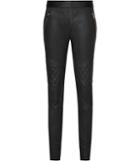 Reiss Drift - Womens Leather Biker Trousers In Black, Size 4