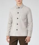 Reiss Rumour - Mens Suede Shirt In Grey, Size M