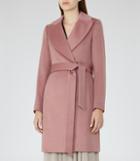 Reiss Forbes - Womens Textured Coat In Red, Size 6