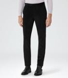 Reiss Belboy - Mens Slim Moleskin Trousers In Black, Size 28