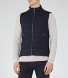 Reiss Cash - Padded Gilet In Blue, Mens, Size Xs