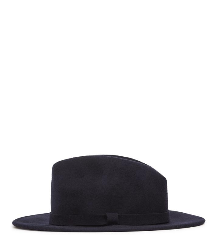 Reiss Polmin - Wool Fedora Hat In Blue, Mens, Size M/l