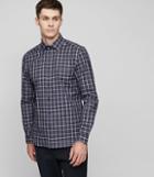 Reiss Foxtrot - Checked Cotton Shirt In Blue, Mens, Size Xs