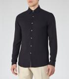 Reiss Trix - Twill Weave Shirt In Black, Mens, Size Xs