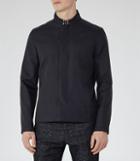 Reiss Finlay - Mens Concealed Zip Jacket In Blue, Size M