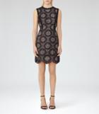 Reiss Dixie - Graphic Lace Dress In Black, Womens, Size 2