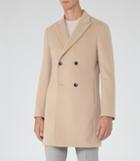 Reiss Mapel - Mens Double-breasted Coat In Brown, Size S