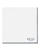 Reiss Horner - Silk Piped Pocket Square In White, Mens