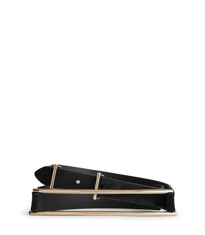 Reiss Lallie - Suede And Metal Belt In Black, Womens, Size Xs