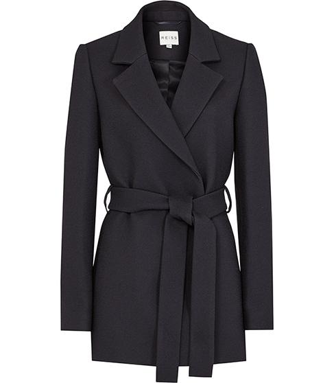 Reiss Grazia Textured Belted Coat