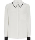 Reiss Pip Contrast Trim Silk Shirt