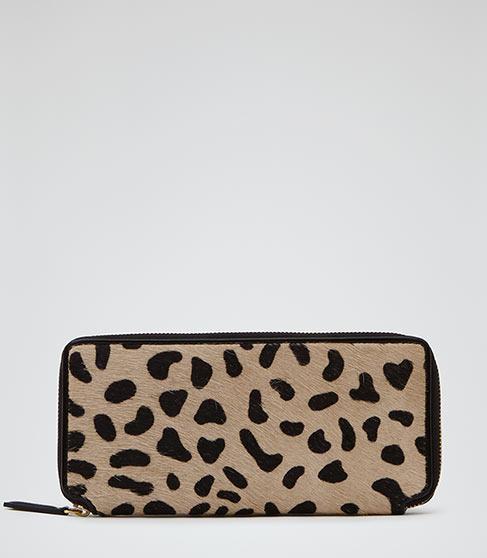 Reiss Una Animal-print Wallet