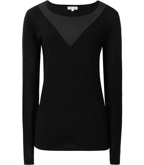 Reiss Bay Mesh Detail Jumper