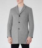 Reiss Zen - Wool Mix Overcoat In Grey, Mens, Size M