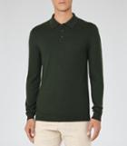 Reiss West - Mens Textured Polo Shirt In Green, Size S