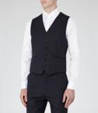 Reiss Matsuda W - Mens Six Button Waistcoat In Blue, Size 38