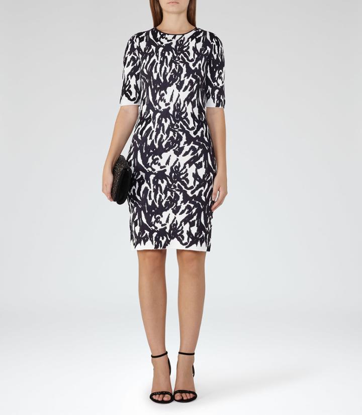 Reiss Alisha - Knitted Dress In Blue, Womens, Size 0