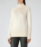 Reiss Lula - Plated-knit Jumper In White, Womens, Size S