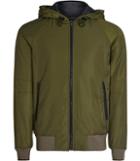 Reiss Marchland - Mens Hooded Bomber Jacket In Brown, Size Xs