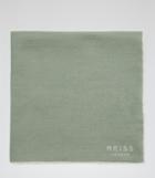 Reiss Marrs - Mens Piped Pocket Square In Brown, Size One Size