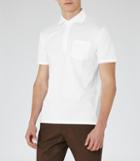 Reiss Spirito - Mens Pique Cotton Polo Shirt In White, Size M