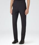 Reiss Hazzard - Mens Slim Textured Trousers In Blue, Size 28
