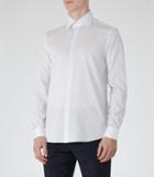 Reiss Wright - Mens Slim Stripe Shirt In White, Size Xs