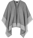 Reiss Valerie - Knitted Poncho In Grey, Womens