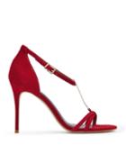 Reiss Ariana - Womens T-bar Sandals In Red, Size 3
