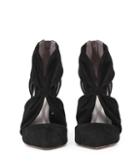 Reiss Donatella - Womens Suede Tie-front Shoes In Black, Size 3