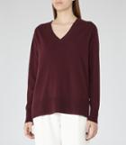Reiss Selma - Wool And Cashmere Jumper In Red, Womens, Size Xs