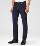 Reiss Saunton - Mens Tapered Slim Jeans In Blue, Size 28
