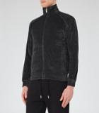 Reiss Pluto - Mens Velour Zip Top In Black, Size Xs