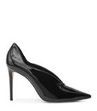 Reiss Jil Patent - Patent-leather Curve-detail Shoes In Black, Womens, Size 6