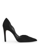 Reiss Maggie - Womens Mesh-detail Court Shoes In Black, Size 3