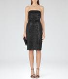 Reiss Olympia - Womens Strapless Embellished Dress In Black, Size 6