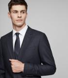 Reiss Norona B - Flannel Wool Blazer In Blue, Mens, Size 36