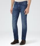Reiss Division - Mens Mid Wash Jeans In Blue, Size 30