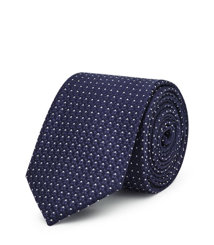 Reiss Ishia - Mens Dotted Silk Tie In Blue