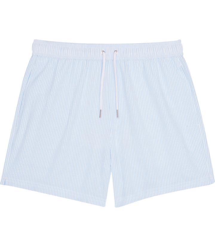 Reiss Seaside - Mens Striped Swim Shorts In Blue, Size Xs