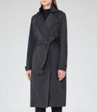 Reiss Pisa - Trench Coat In Blue, Womens, Size 6