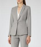 Reiss Kent Jacket - Single-breasted Blazer In Grey, Womens, Size 4