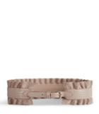 Reiss Tilda - Ruffle-detail Leather Belt In Pink, Womens, Size Xs