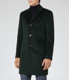 Reiss Angel - Mens Wool Epsom Coat In Green, Size S