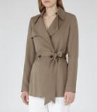 Reiss Radel - Womens Fluid Cropped Trench In Brown, Size M