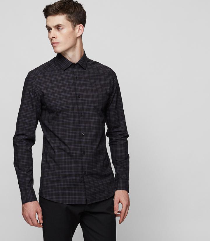 Reiss Austin - Brushed Cotton Shirt In Blue, Mens, Size S