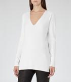 Reiss Harlow - Womens Rib-detail Jumper In White, Size S