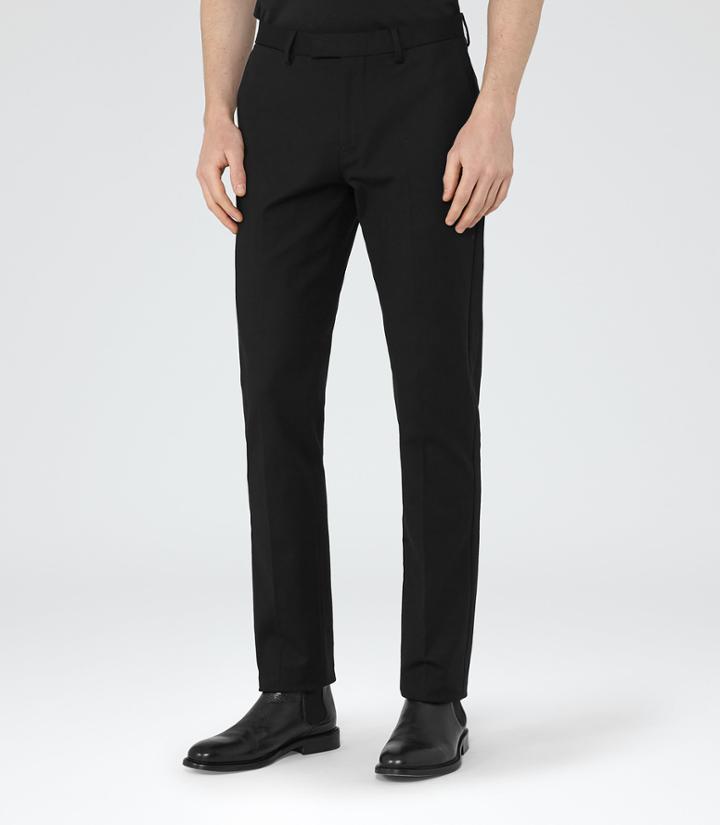 Reiss Westbury - Mens Slim-fit Chinos In Black, Size 34