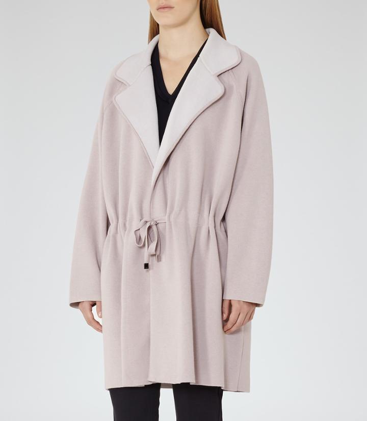 Reiss Nelwyn - Belted Cardigan In Pink, Womens, Size M