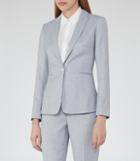 Reiss Wren Jacket - Womens Single-breasted Blazer In Blue, Size 4